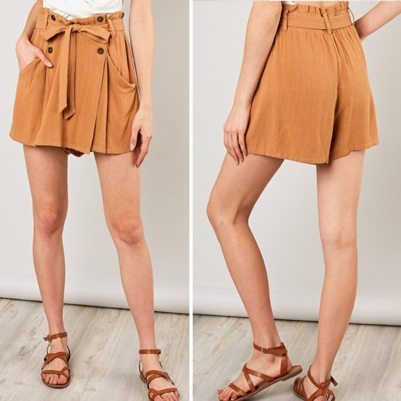 Sailor Waist Tie Linen Skort - Picture 2 of 4